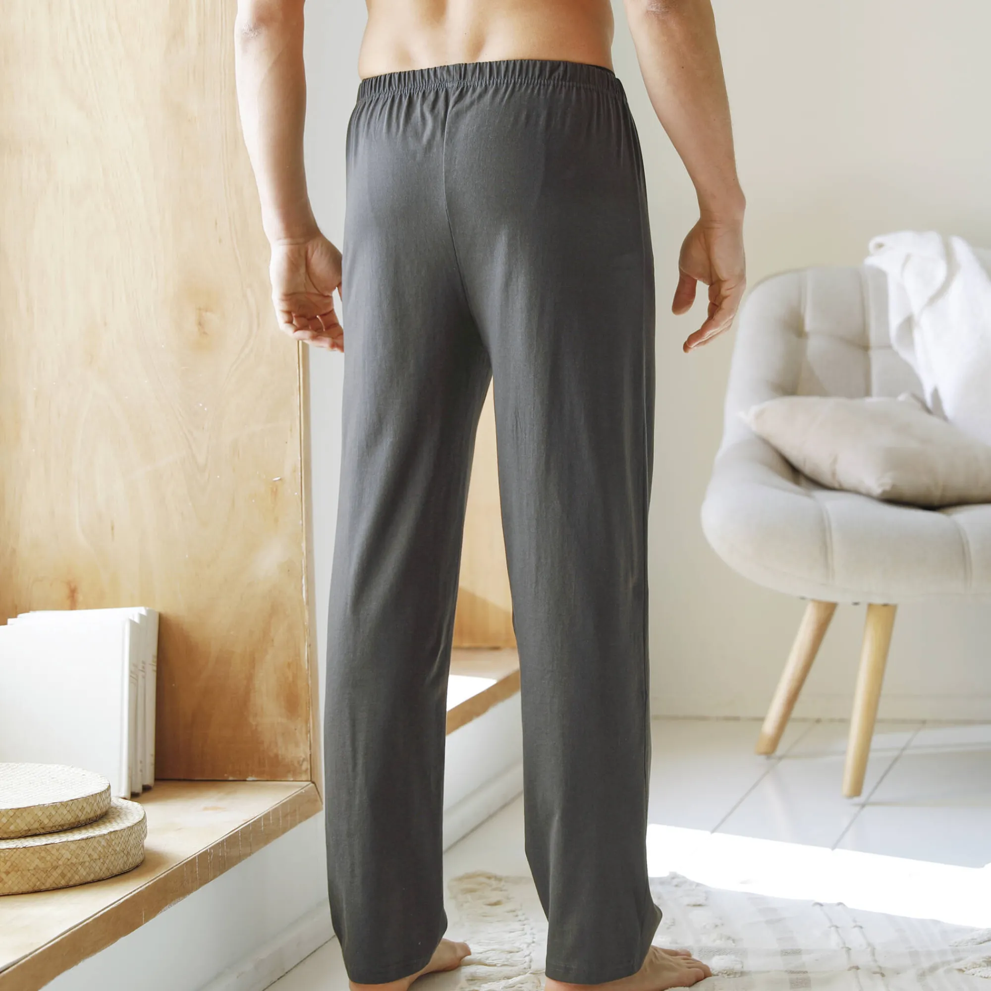 Pyjama En Kamerjas<Blancheporte Pantalon pyjama coton uni antraciet