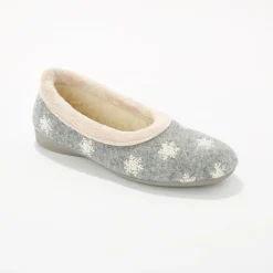 Sloffen|Sloffen<Blancheporte Pantoffels in ballerinamodel grijs