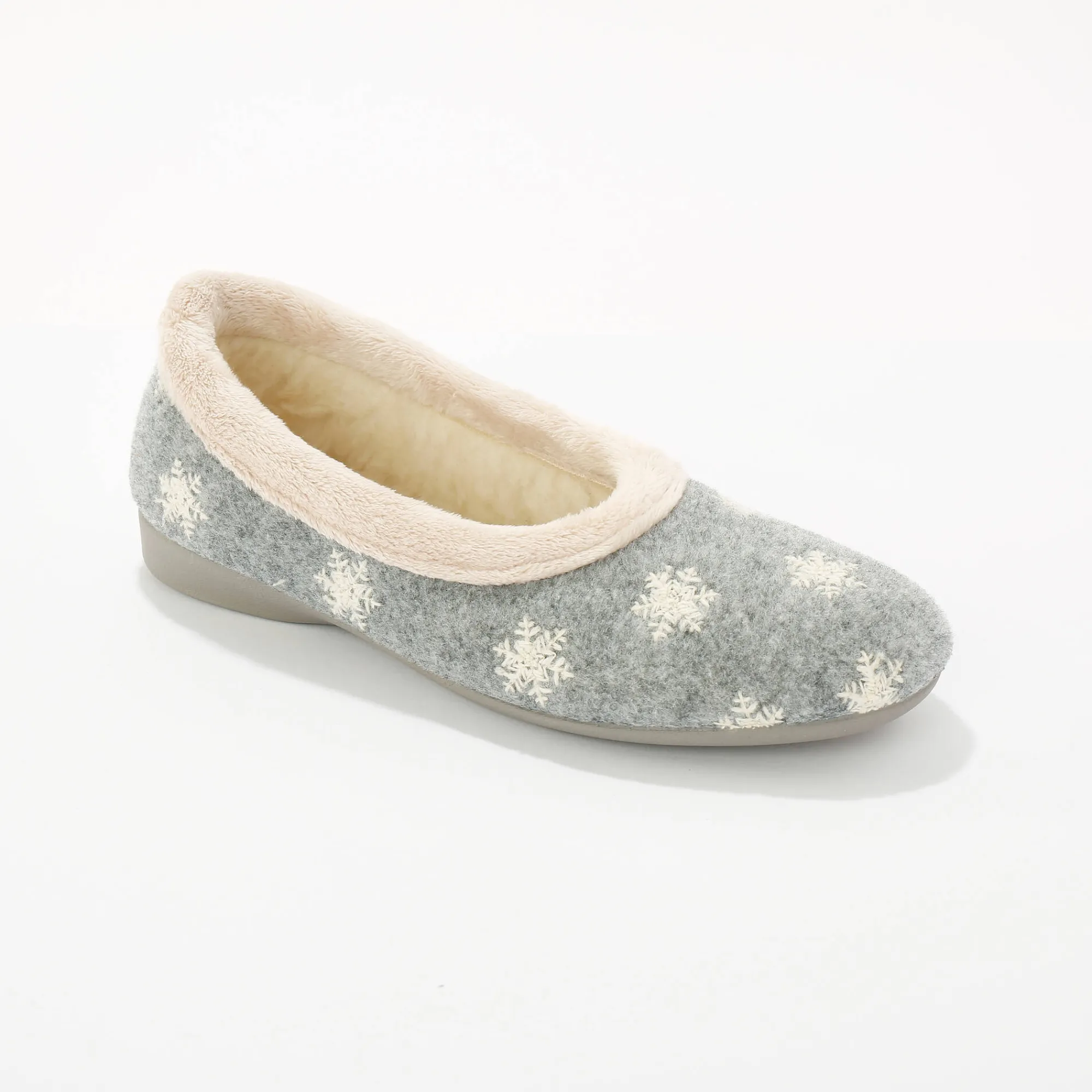 Sloffen|Sloffen<Blancheporte Pantoffels in ballerinamodel grijs