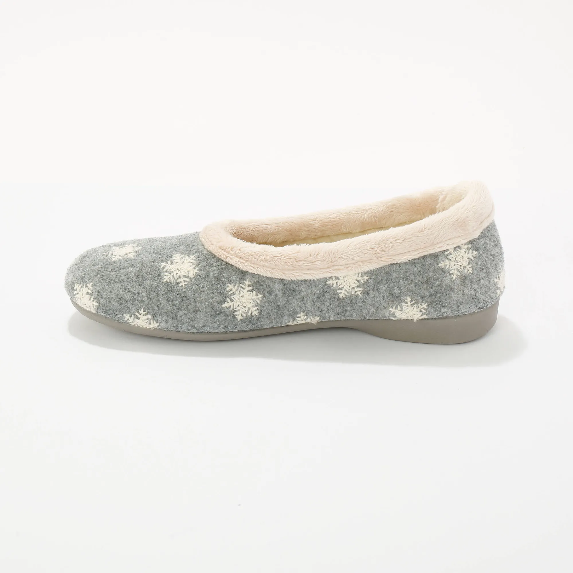 Sloffen|Sloffen<Blancheporte Pantoffels in ballerinamodel grijs