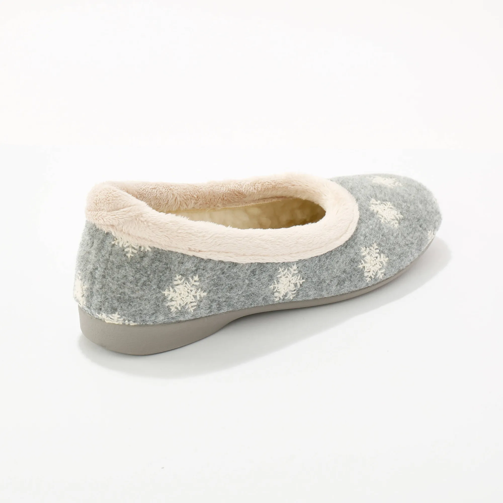 Sloffen|Sloffen<Blancheporte Pantoffels in ballerinamodel grijs