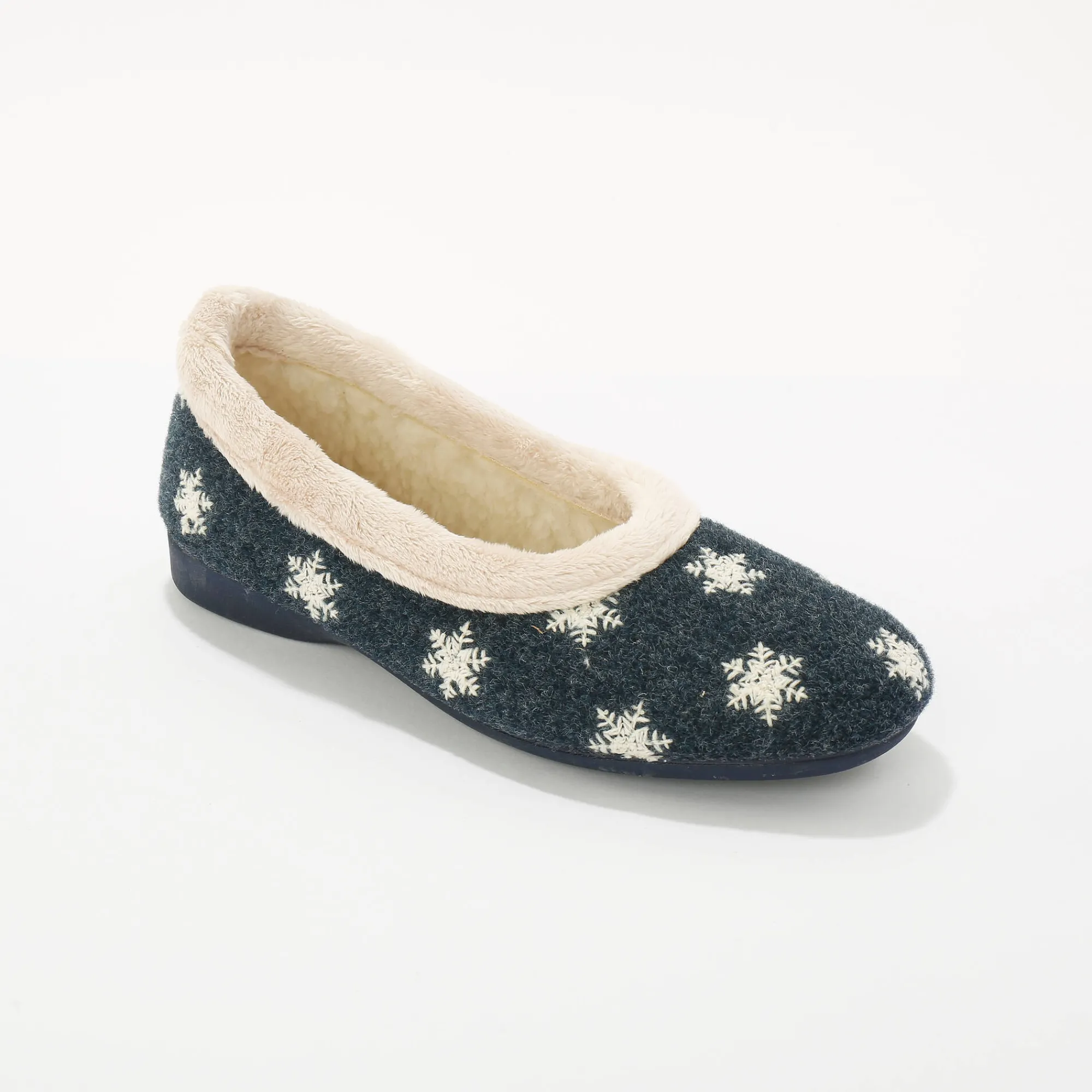 Sloffen|Sloffen<Blancheporte Pantoffels in ballerinamodel marine