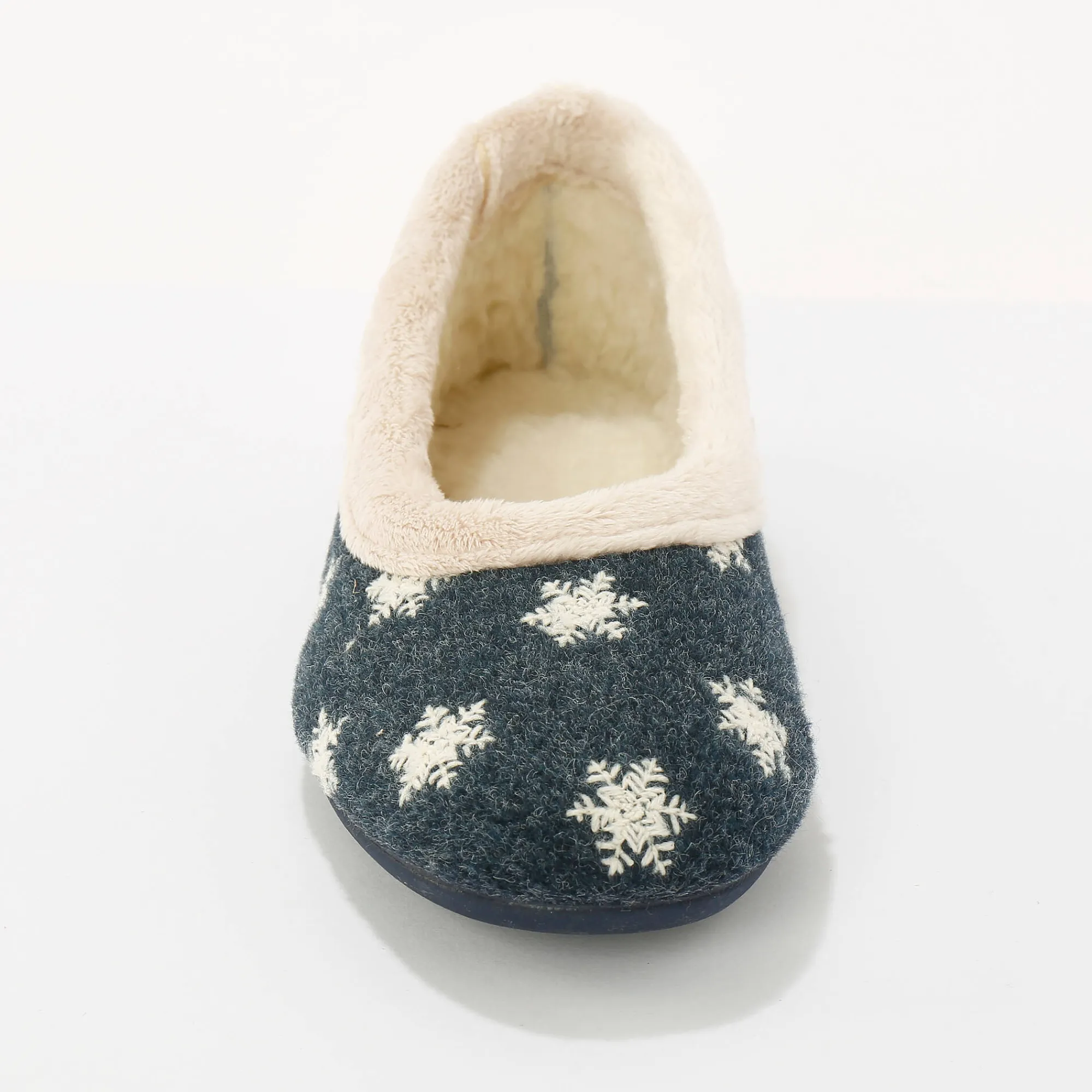 Sloffen|Sloffen<Blancheporte Pantoffels in ballerinamodel marine