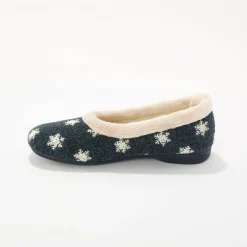Sloffen|Sloffen<Blancheporte Pantoffels in ballerinamodel marine