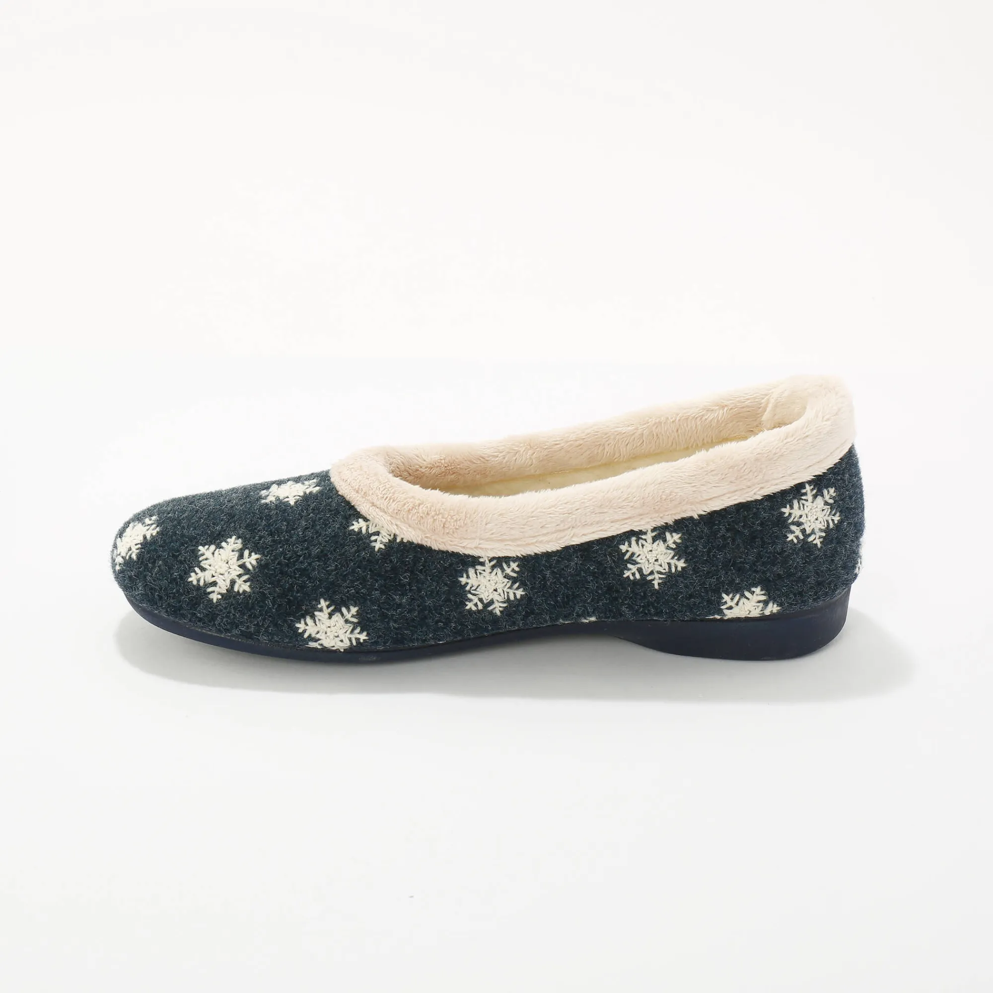 Sloffen|Sloffen<Blancheporte Pantoffels in ballerinamodel marine