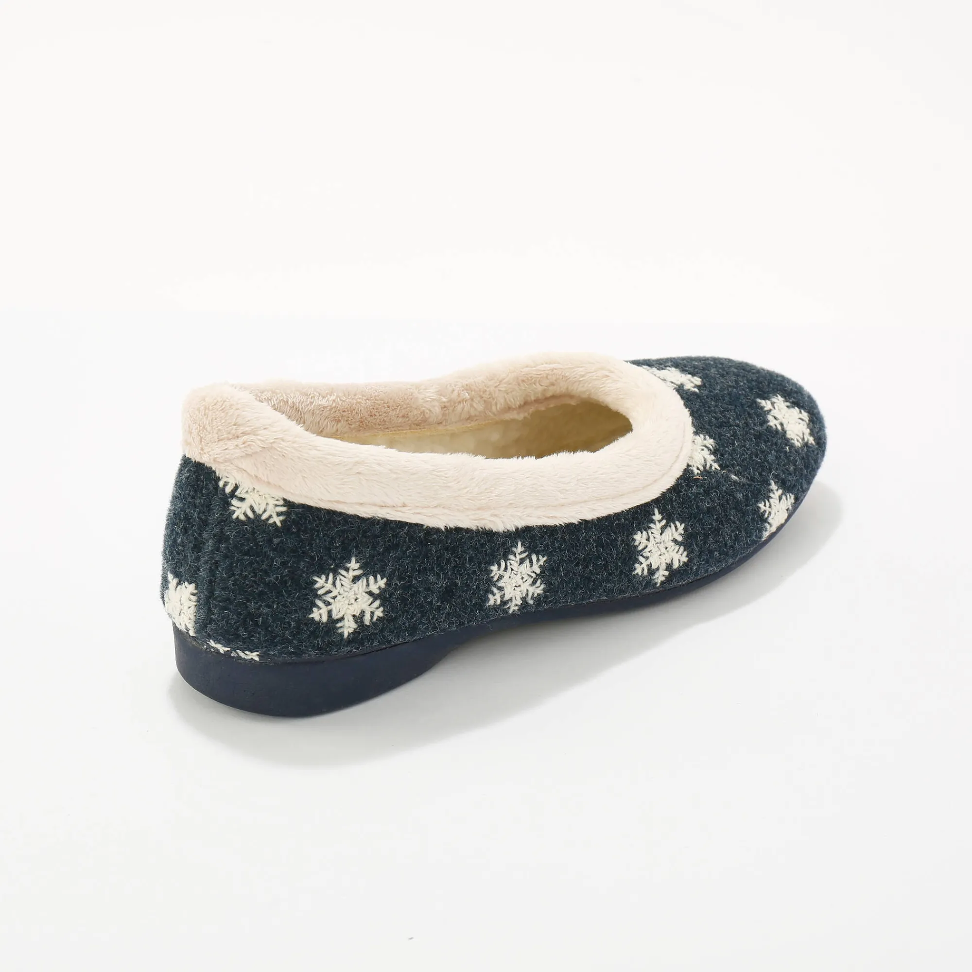 Sloffen|Sloffen<Blancheporte Pantoffels in ballerinamodel marine