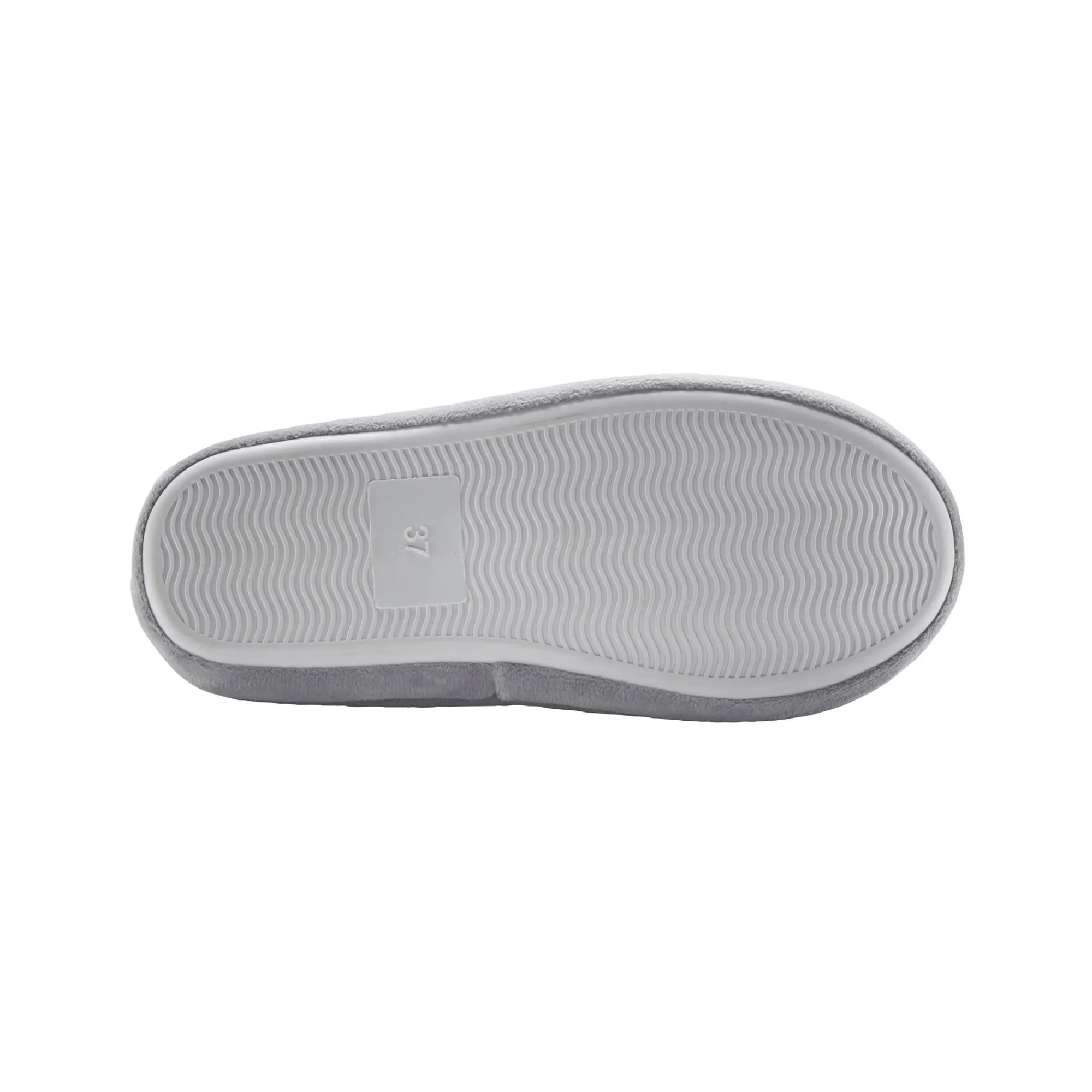 Sloffen|Sloffen<Blancheporte Pantoffels in fleece - geborduurde ster lichtgrijs