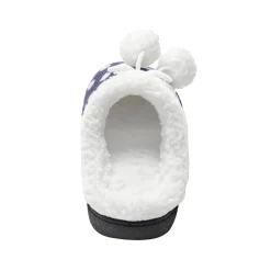 Sloffen|Sloffen<Blancheporte Pantoffels in fleece met bolletjesprint marine