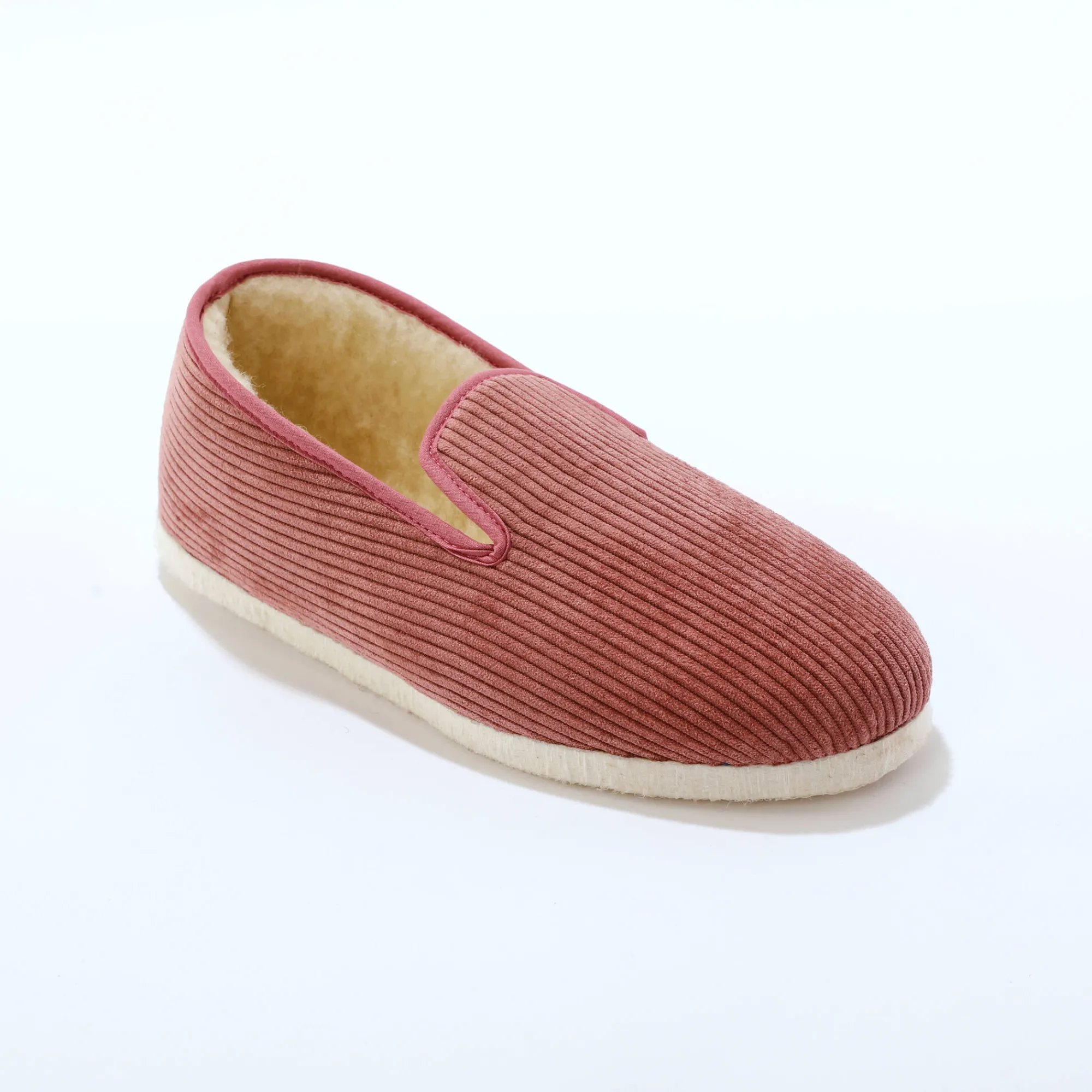 Sloffen|Sloffen<Blancheporte Pantoffels in velours met wolvoering roze