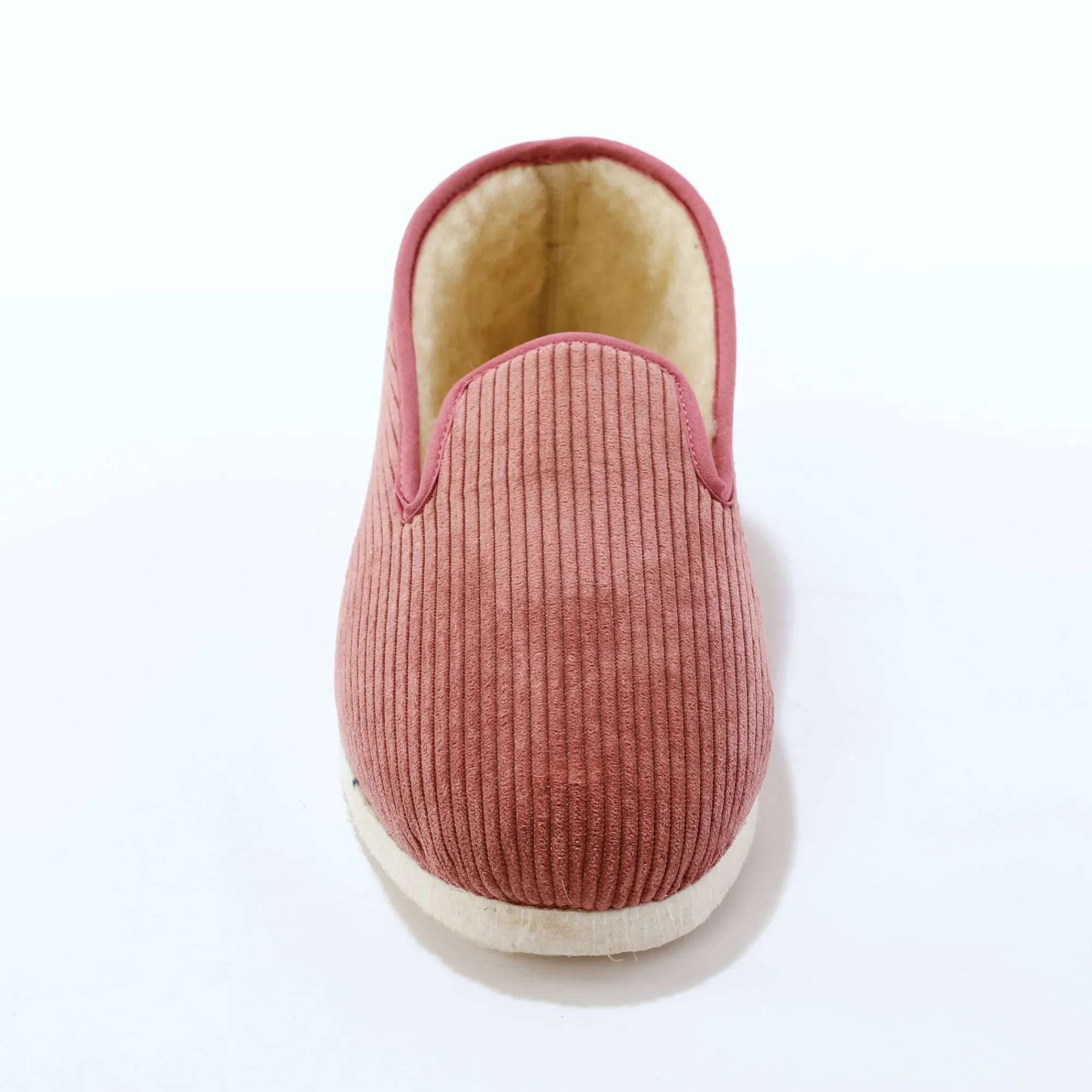 Sloffen|Sloffen<Blancheporte Pantoffels in velours met wolvoering roze