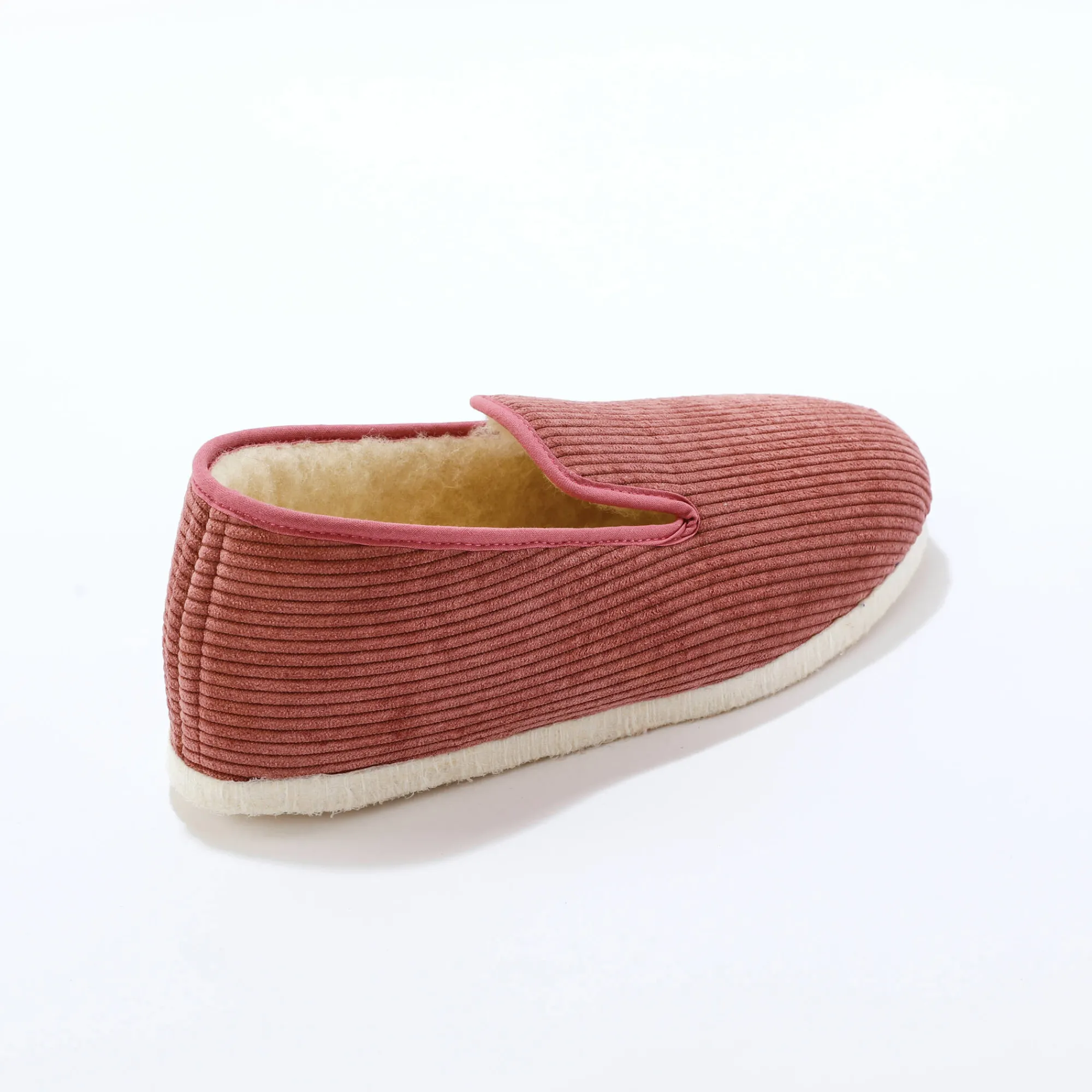 Sloffen|Sloffen<Blancheporte Pantoffels in velours met wolvoering roze