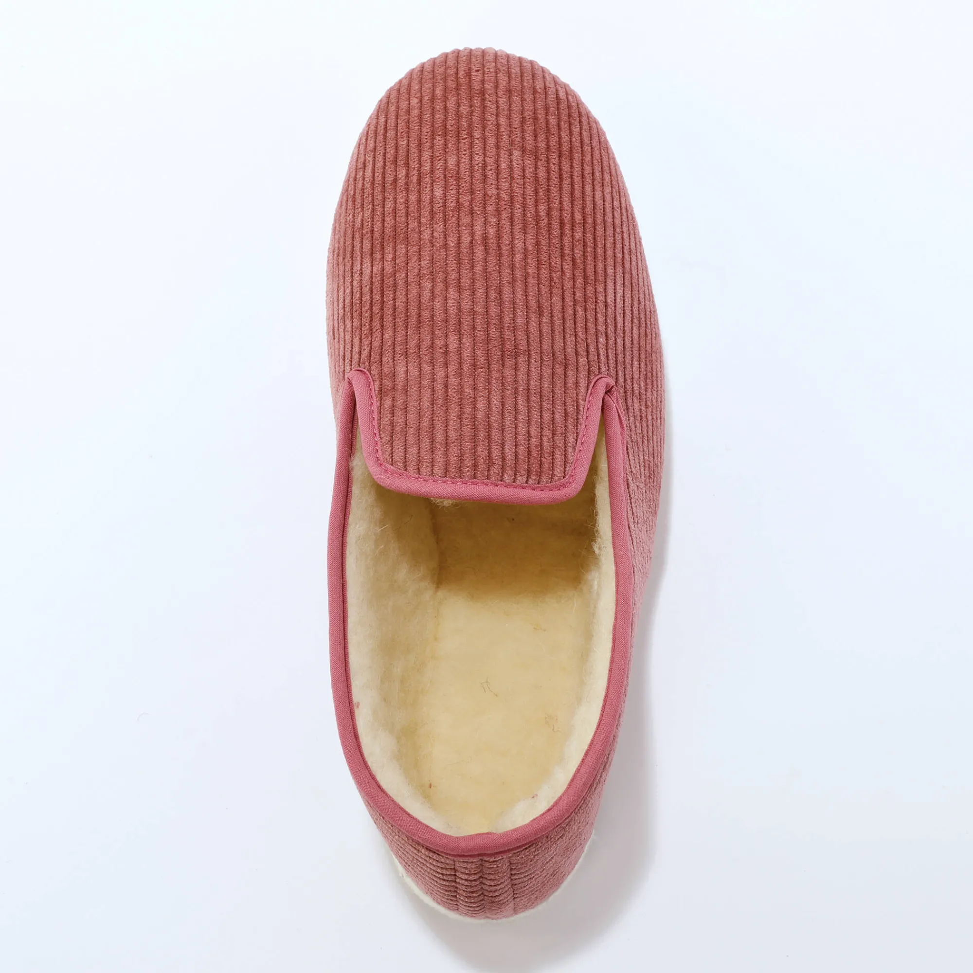 Sloffen|Sloffen<Blancheporte Pantoffels in velours met wolvoering roze