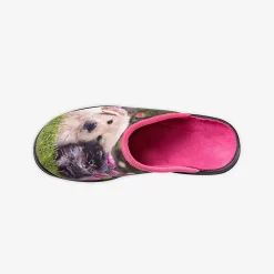 Sloffen|Sloffen<Blancheporte Pantoffels met "" fotoprint hond