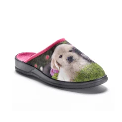 Sloffen|Sloffen<Blancheporte Pantoffels met "" fotoprint hond