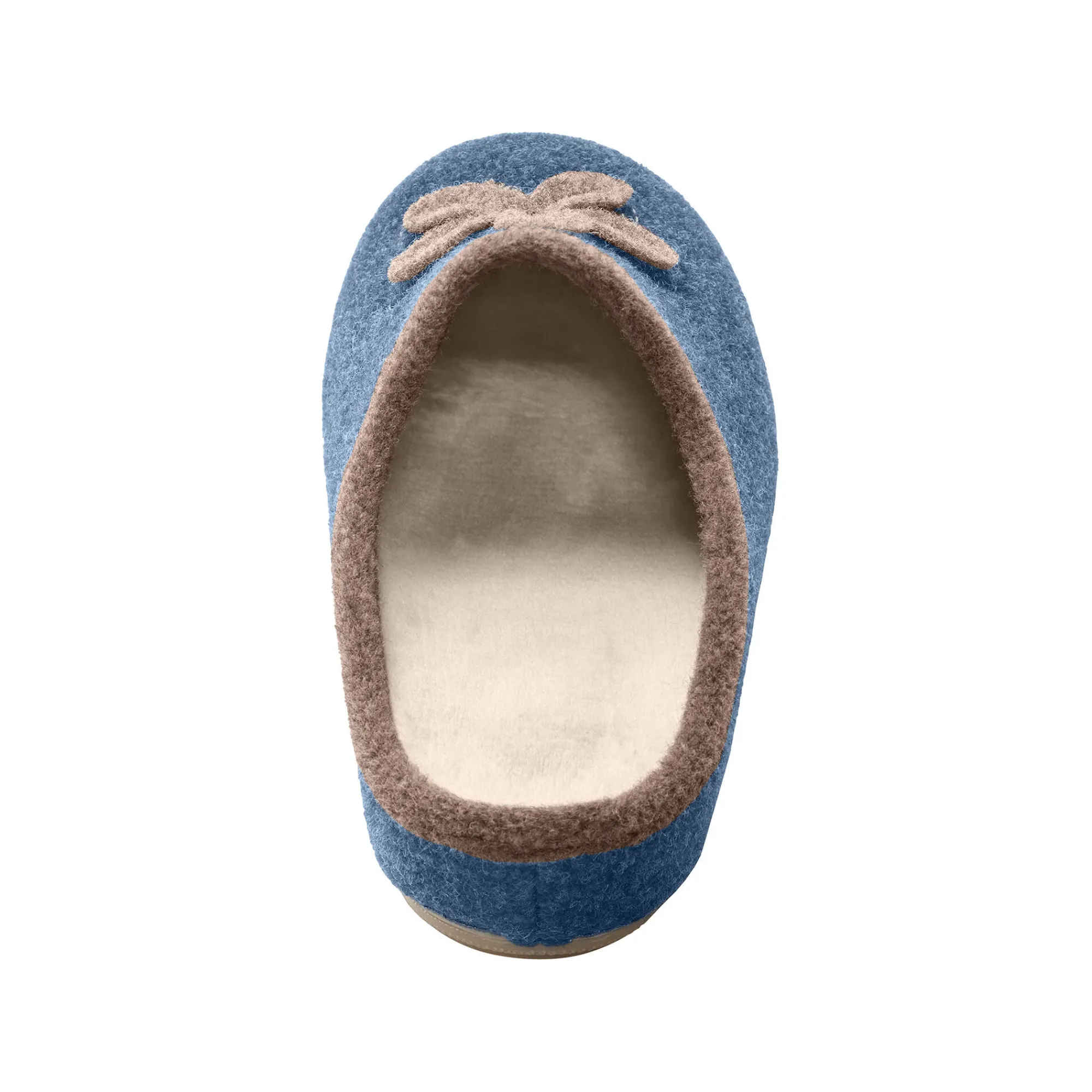 Sloffen|Sloffen<Blancheporte Pantoffels met opgelegde bloem - comfortabele breedte indigo