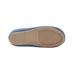 Sloffen|Sloffen<Blancheporte Pantoffels met opgelegde bloem - comfortabele breedte indigo