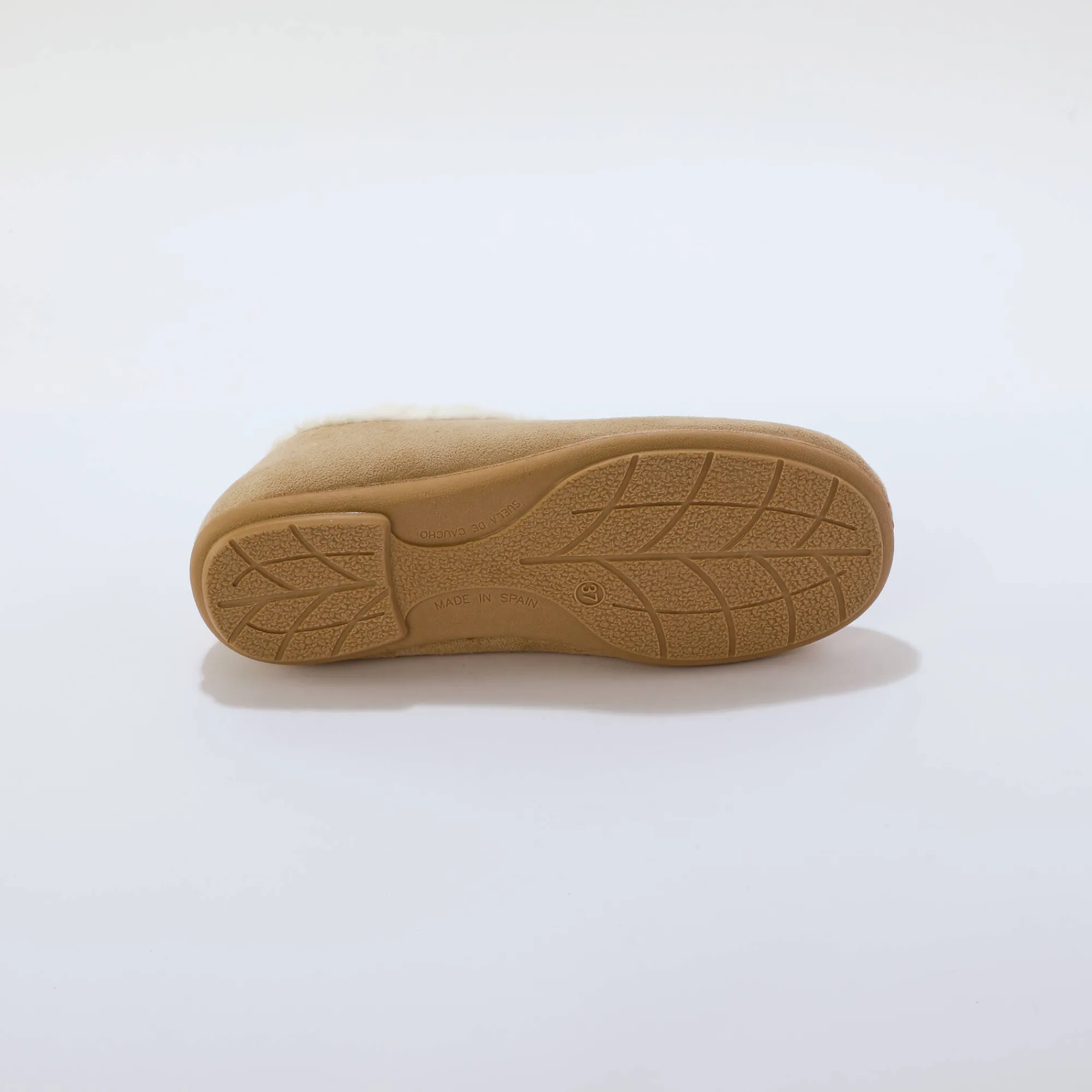 Sloffen|Sloffen<Blancheporte Pantoffels met rand, binnenkant met luipaardprint beige
