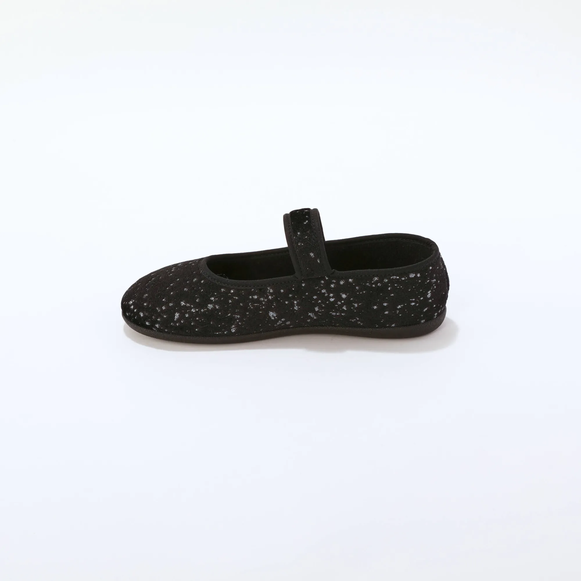Sloffen|Sloffen<Blancheporte Pantoffels met riempje, glinsterend velours zwart