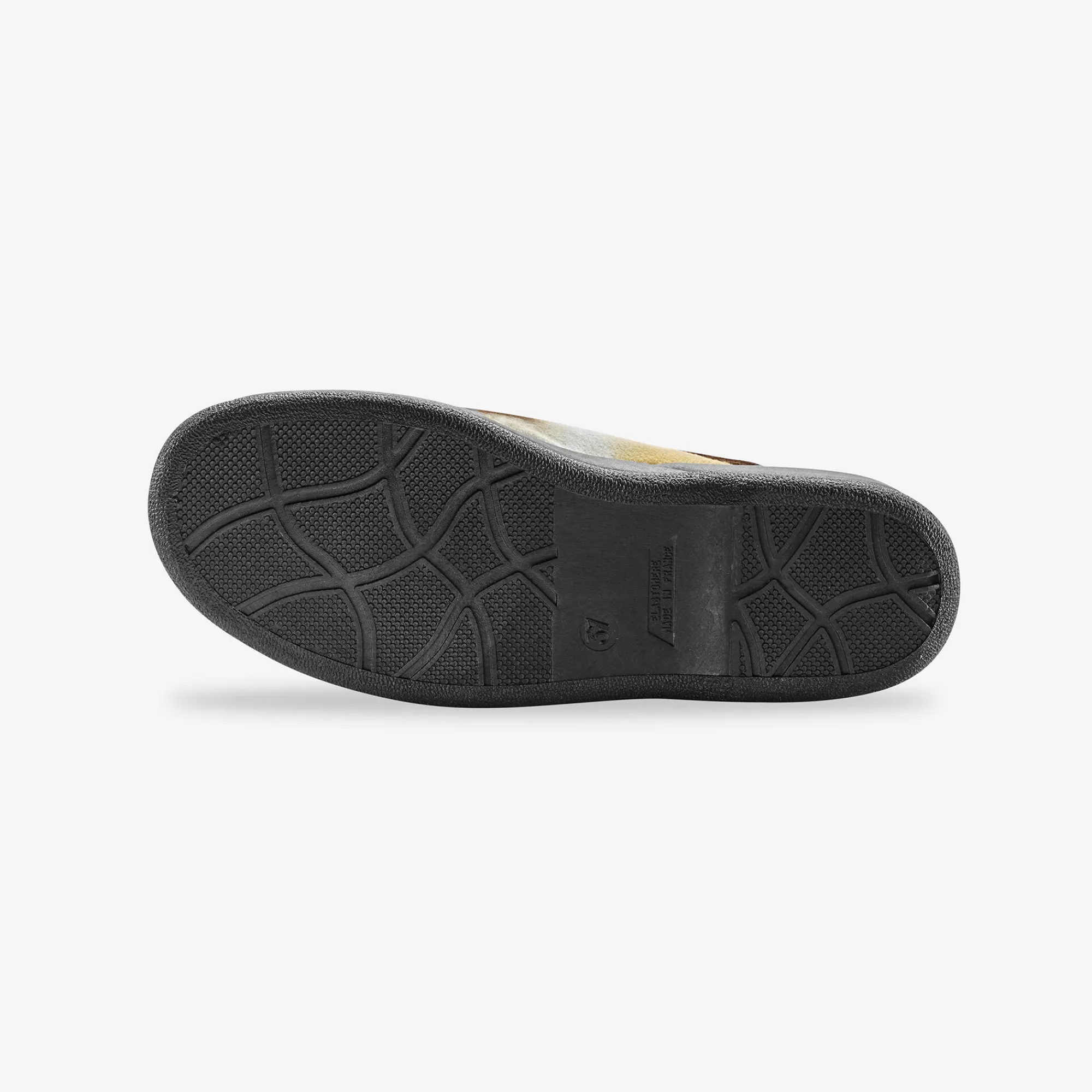 Sloffen|Sloffen<Blancheporte Pantoffels met "slapende kitten" fotoprint beige / bruin