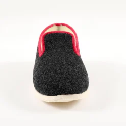 Schoenen|Schoenen Heren<Blancheporte Pantoffels met wolvoering en stille viltzool grijs