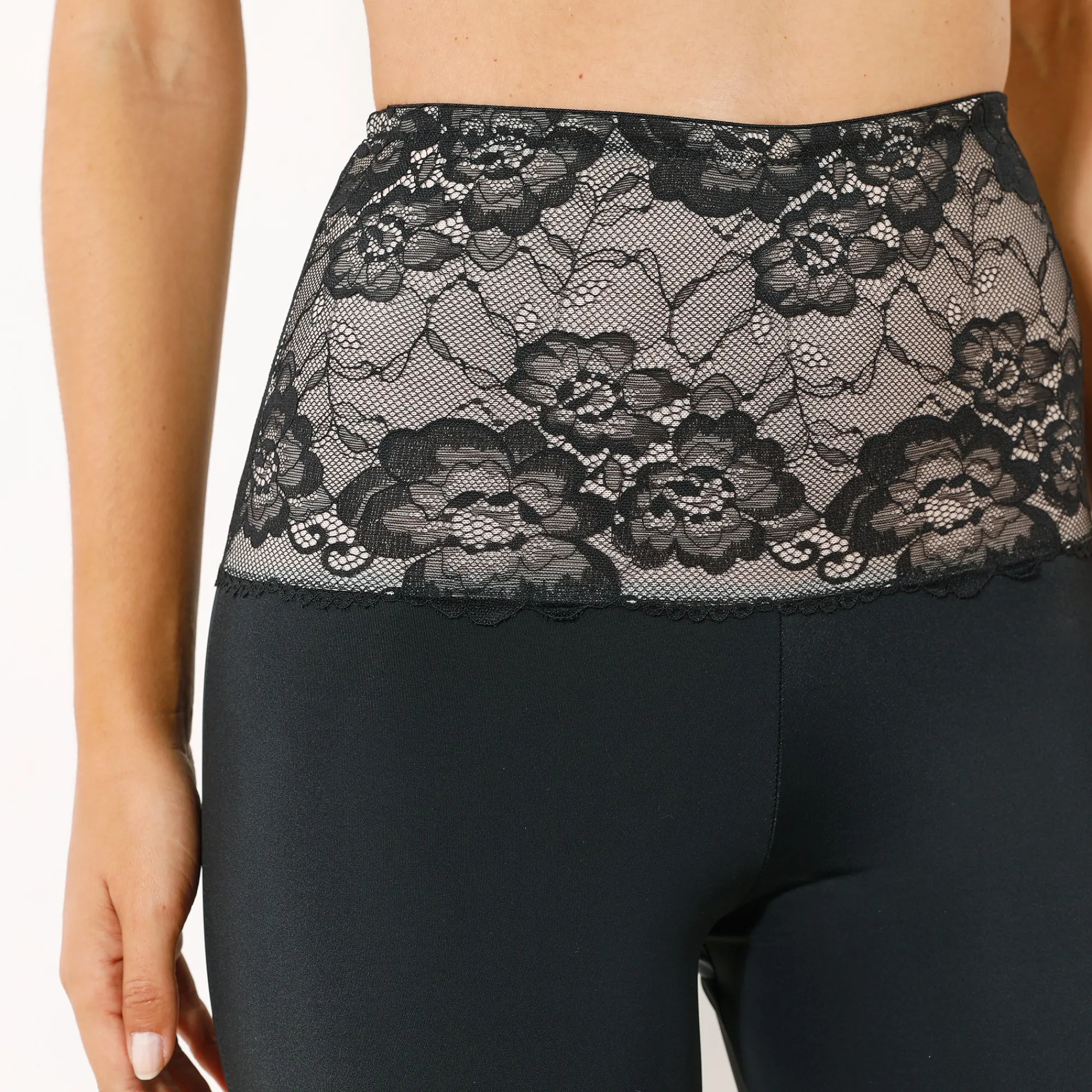 Feestelijke Lingerie|Body En Panty<Blancheporte Pantybroekje in microvezel en kant - gladmakend zwart