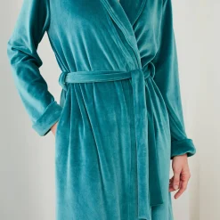 Peignoir En Kamerjas<Blancheporte Peignoir in effen velours celadon