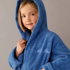 Badjas|Handdoek En Badlaken Kids<Colombine des petits Personaliseerbare badjas met kap in badstof, kinderen felblauw