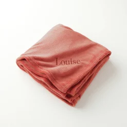 Plaid<Blancheporte Personaliseerbare plaid in fleece, pluchen touch terracotta