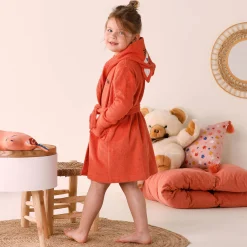Badjas|Badjas Kids<Colombine des petits Personaliseerbare "vos" kinderbadjas met kap, katoenen badstof - 340 g/m² saffraangeel
