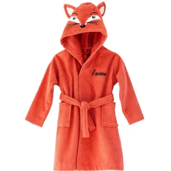 Badjas|Badjas Kids<Colombine des petits Personaliseerbare "vos" kinderbadjas met kap, katoenen badstof - 340 g/m² saffraangeel