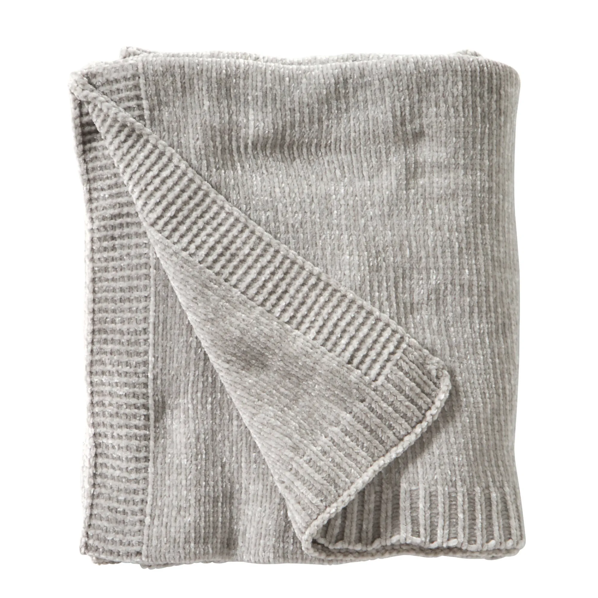 Plaid<Blancheporte Plaid in chenille grijs