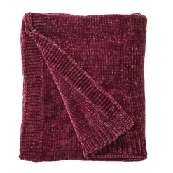 Plaid<Blancheporte Plaid in chenille vijgenkleur