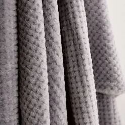 Plaid<Blancheporte Plaid in honingraatfleece parelgrijs