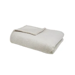 Plaid<Blancheporte Plaid in honingraatfleece beige