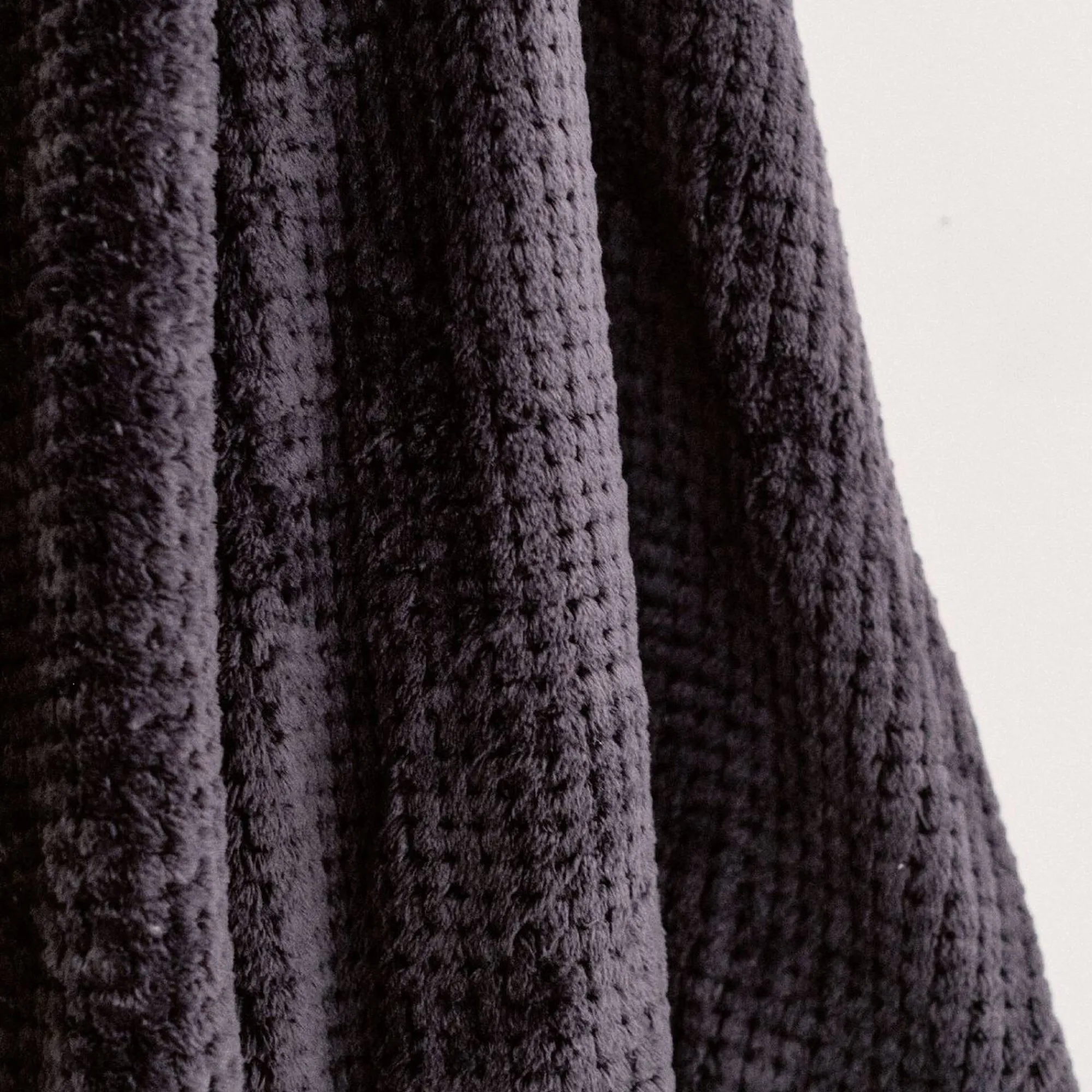 Plaid<Blancheporte Plaid in honingraatfleece antracietgrijs