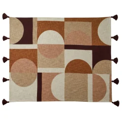 Plaid<Blancheporte Plaid met geometrische print taupe