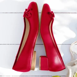 Ballerina's|Schoenen<Blancheporte Platte ballerina's donkerrood