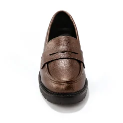 Derby's En Mocassins|Schoenen<Blancheporte Platte ballerina's in microvezel bronskleur