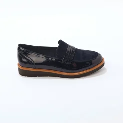 Derby's En Mocassins|Schoenen<Blancheporte Platte ballerina's in microvezel marine