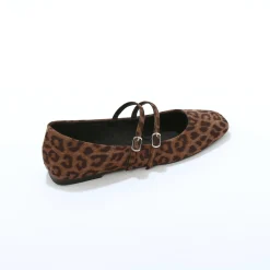 Ballerina's|Schoenen<Blancheporte Platte ballerina's, luipaardmotief bruin / zwart
