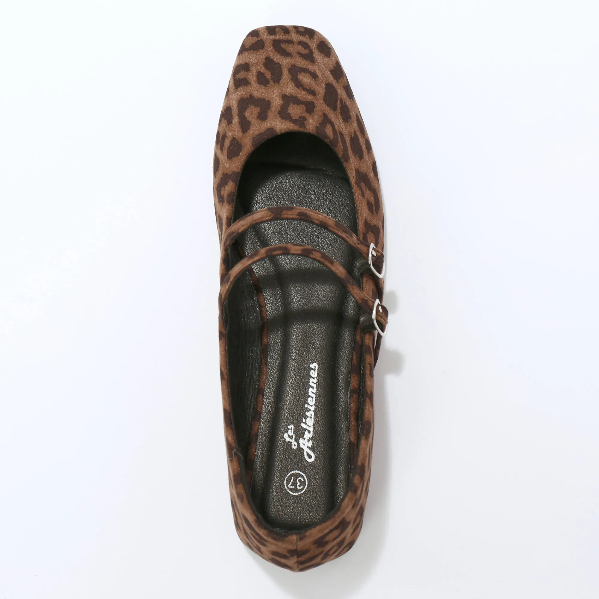 Ballerina's|Schoenen<Blancheporte Platte ballerina's, luipaardmotief bruin / zwart