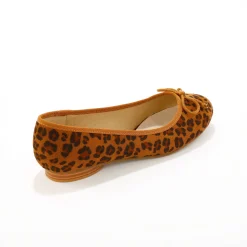 Feestelijke Schoenen|Ballerina's<Blancheporte Platte ballerina's met luipaardprint beige / zwart