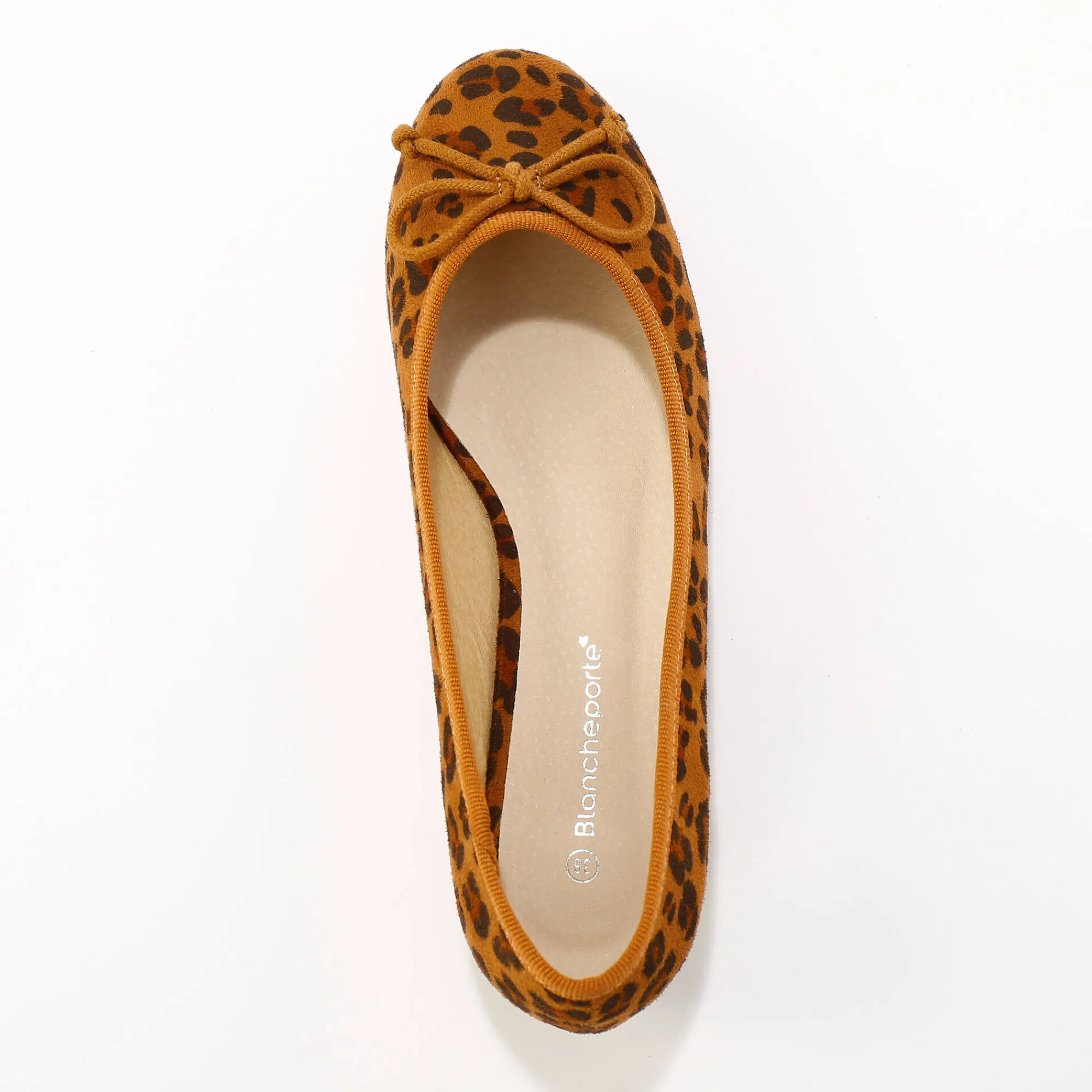 Feestelijke Schoenen|Ballerina's<Blancheporte Platte ballerina's met luipaardprint beige / zwart