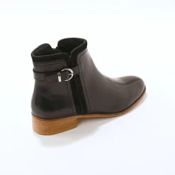 Bottines En Boots|Schoenen<Blancheporte Platte boots in leer zwart