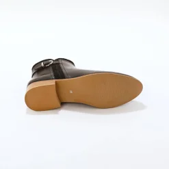 Bottines En Boots|Schoenen<Blancheporte Platte boots in leer zwart