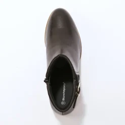 Bottines En Boots|Schoenen<Blancheporte Platte boots in leer zwart