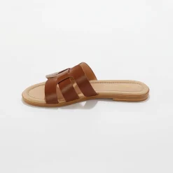 Muiltjes En Klompen|Sandalen En Espadrilles<Blancheporte Platte muiltjes karamel