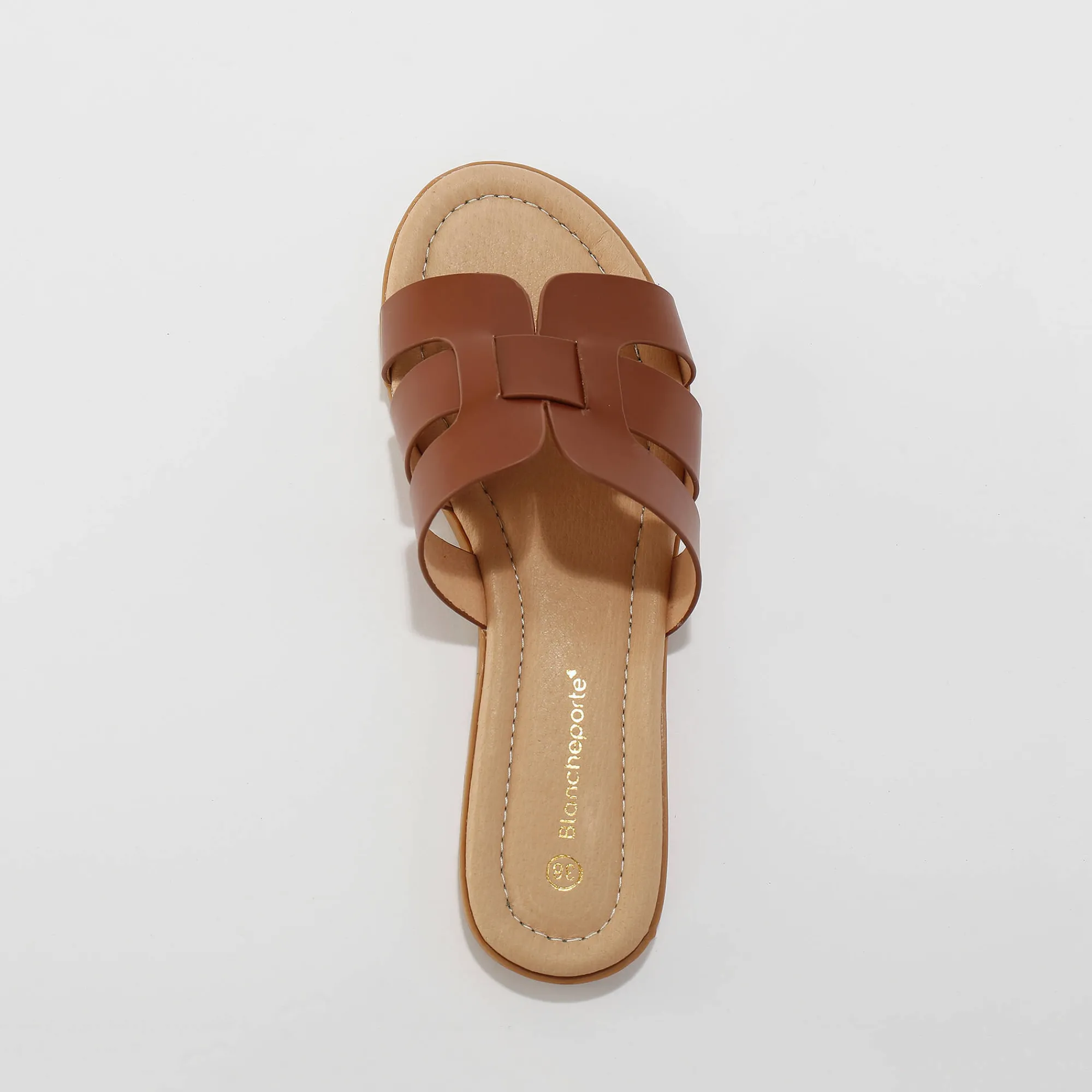 Muiltjes En Klompen|Sandalen En Espadrilles<Blancheporte Platte muiltjes karamel