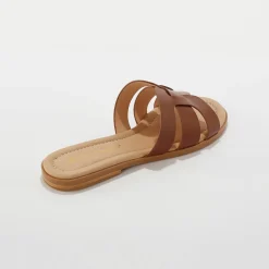 Muiltjes En Klompen|Sandalen En Espadrilles<Blancheporte Platte muiltjes karamel