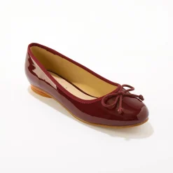 Feestelijke Schoenen|Ballerina's<Blancheporte Platte muiltjes in leer - zwart bordeaux